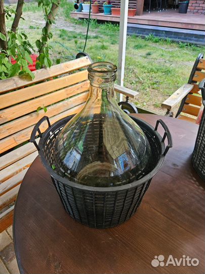 Баллон для вина с корзиной 10 литров