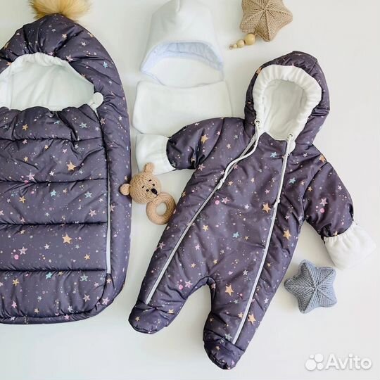 Зимний комплект на выписку для новорожденных