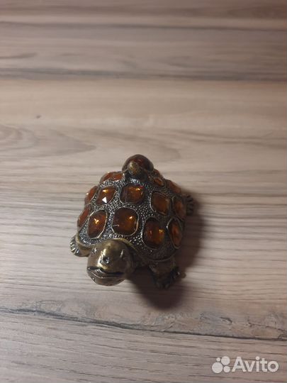 Шкатулка Черепаха металл с никель-серебряным покр