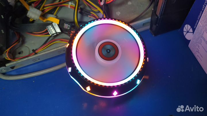 Вентилятор, кулер процессора RGB чаша, до 95w