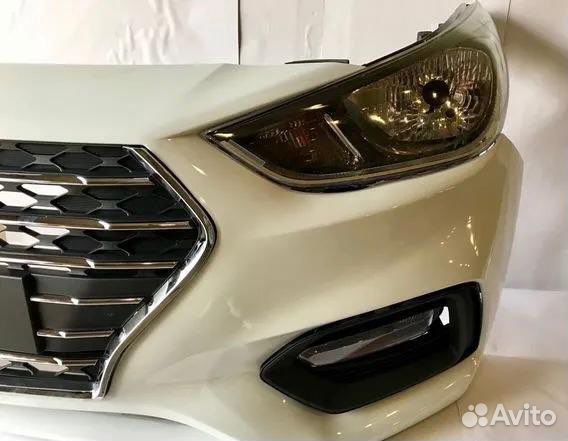 Передний бампер на hyundai solaris 2017-2020