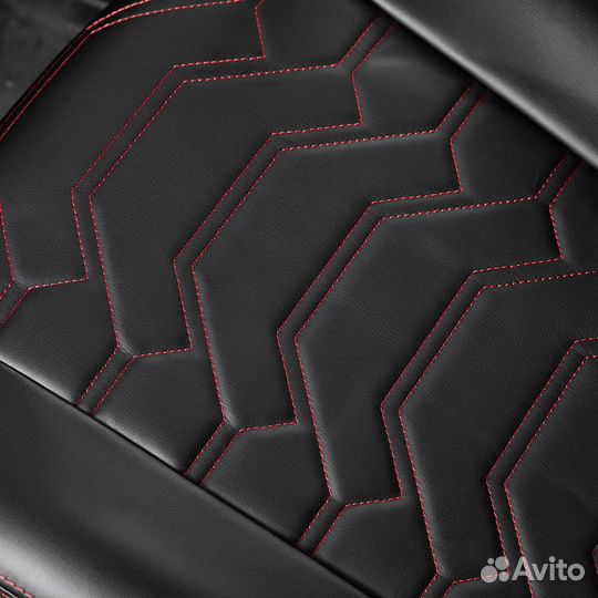 Авточехлы для Volkswagen Polo Трансформер красный