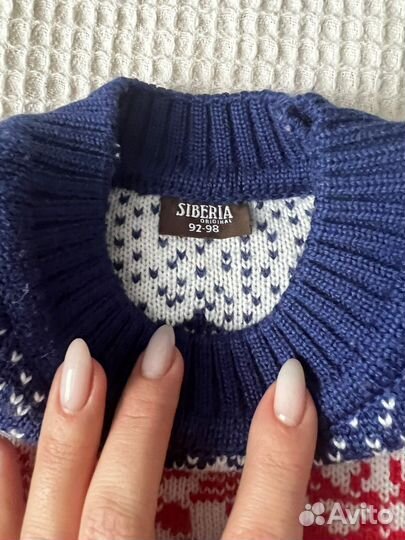 Свитер siberia свитер с оленями новогодний