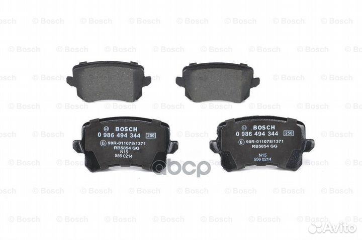 Колодки торм.зад.без датчика 0986494344 Bosch