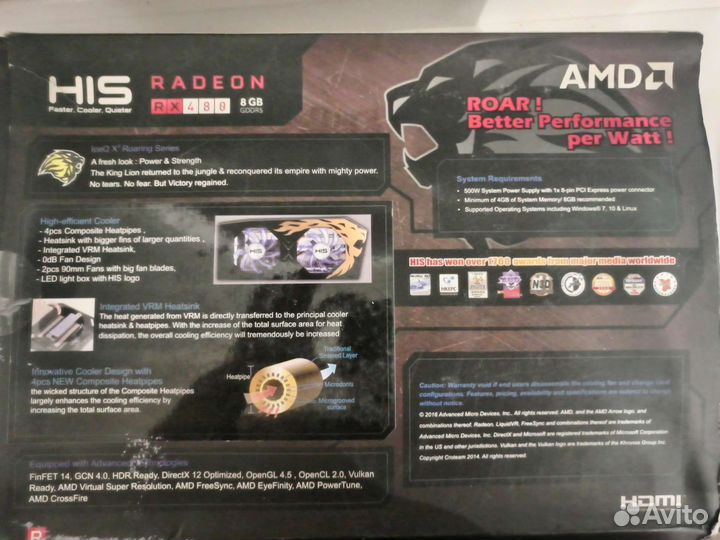 Видеокарта rx480 8gb