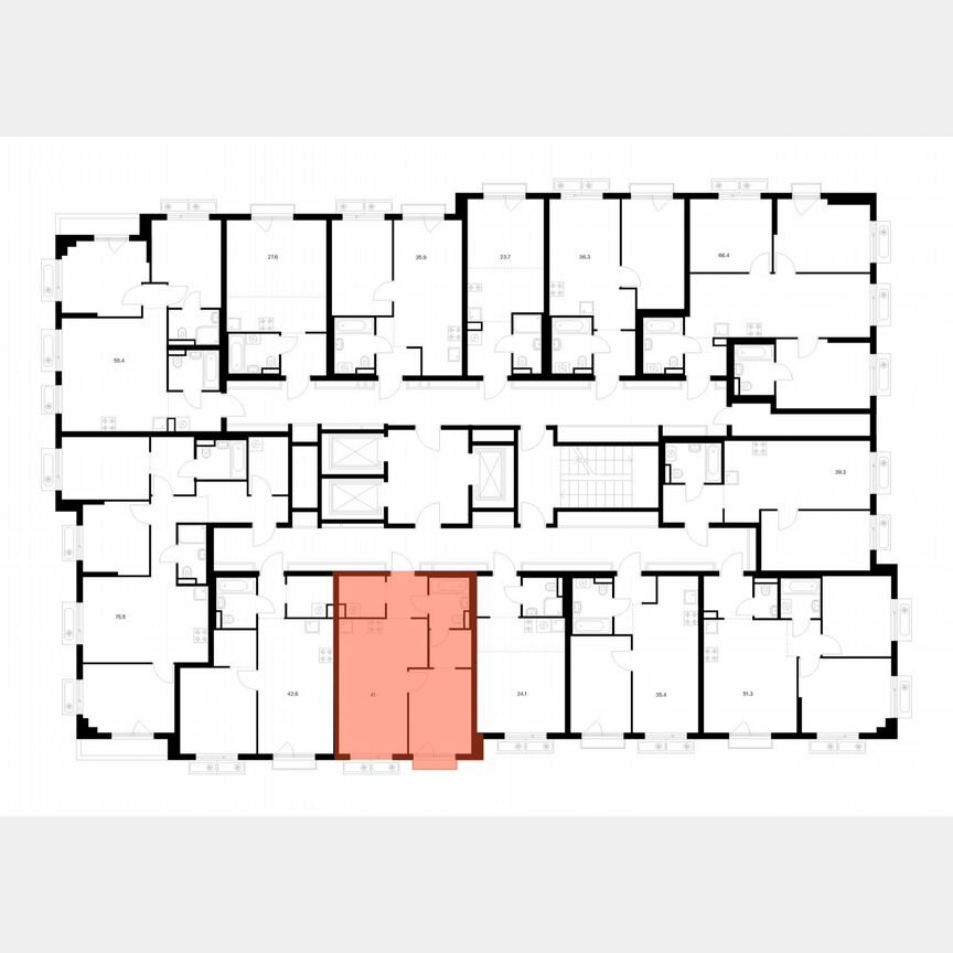 1-к. квартира, 41 м², 16/18 эт.