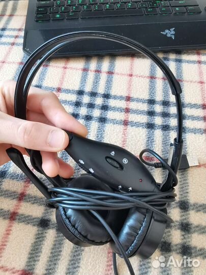 Проводные наушники гарнитура с микрофоном