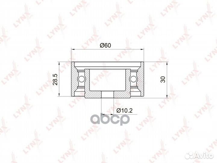 Ролик обводной ремня грм PB3010 lynxauto