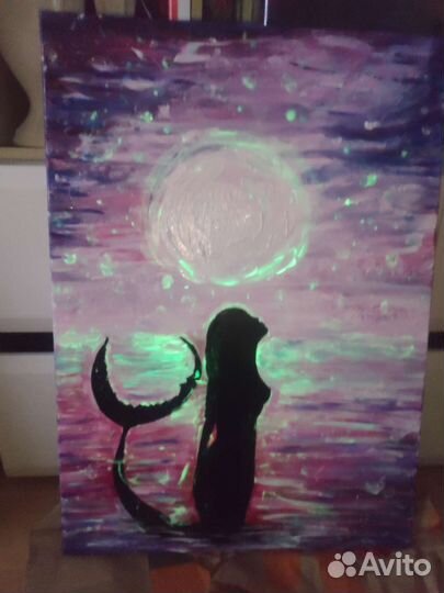 Картина светящаяся Русалка