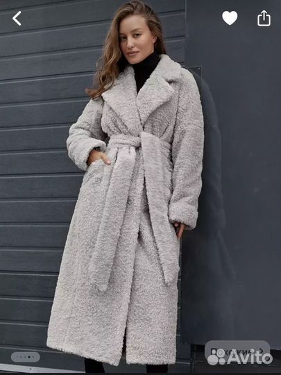 Шуба чебурашка серая