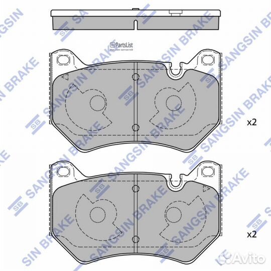 SP4534 колодки дисковые передние 135x81x17\ Audi Q5 II 2.0 17 SP4534