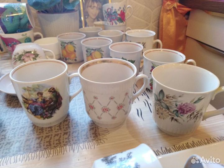Кружки фарфор из СССР Ручная роспись