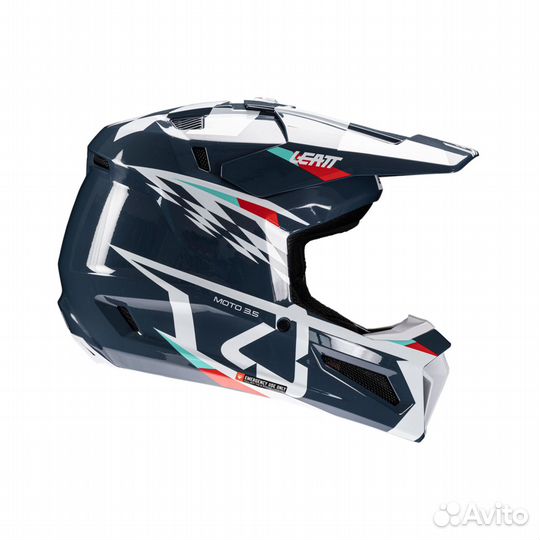 Мотошлем Leatt Moto 3.5 Helmet Kit (Blue, M, 2025