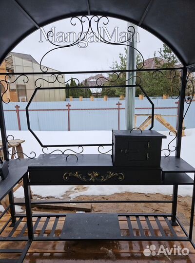 Мангал с крышей