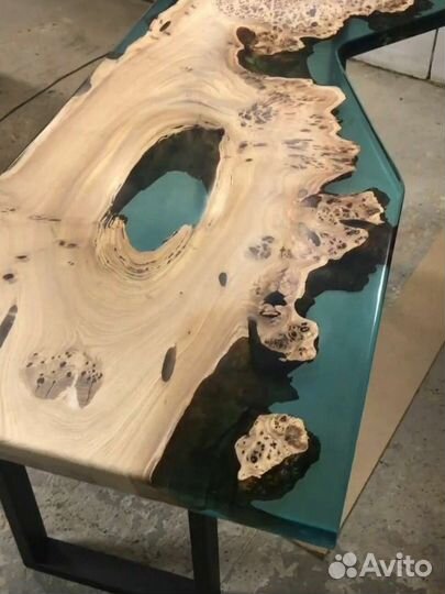 Компьютерный стол Стол река С эпоксидной смолой