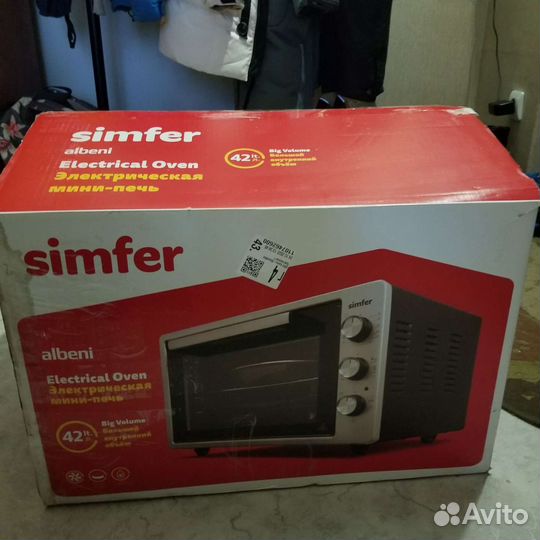 Мини печь духовка Simfer (новая)