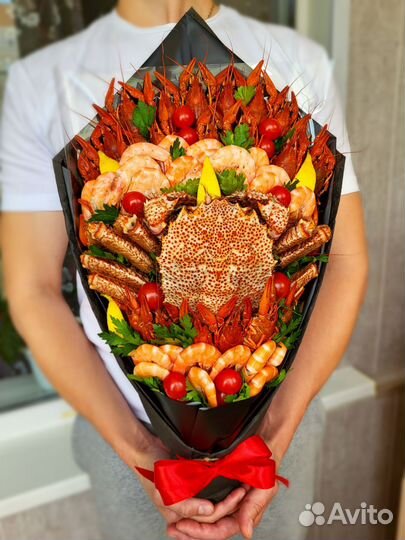 Морской букет с крабом/вкусный подарок мужчине