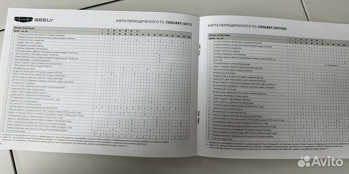 Сервисная книжка geely