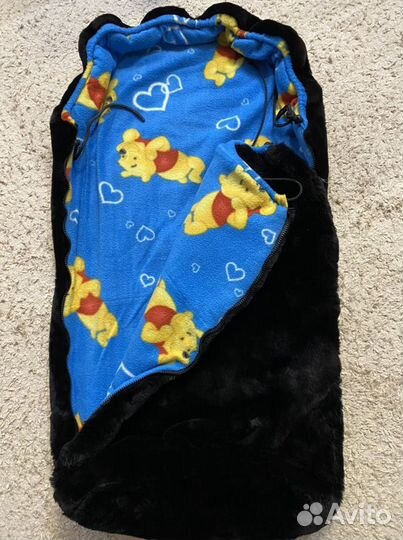 Меховой конверт из овчины в коляску