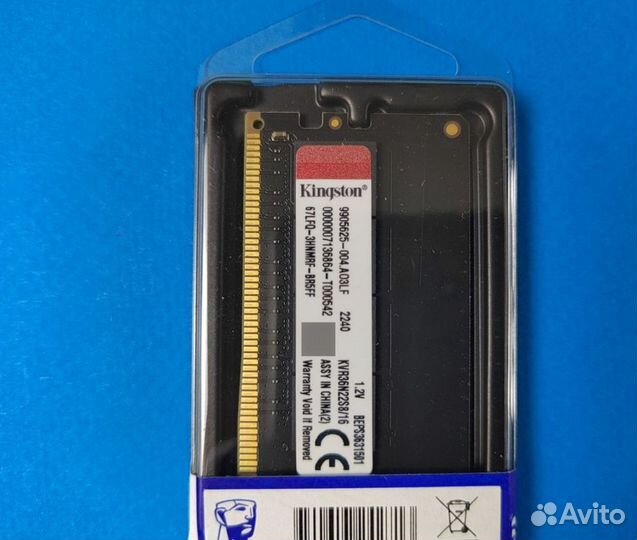 Оперативная Память DDR4 16GB 3600Mhz Kingston dimm