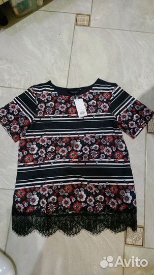 Кофточка блузка с кружевом, новая с биркой