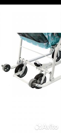 Санки-коляска Nika с колесами, с облачками