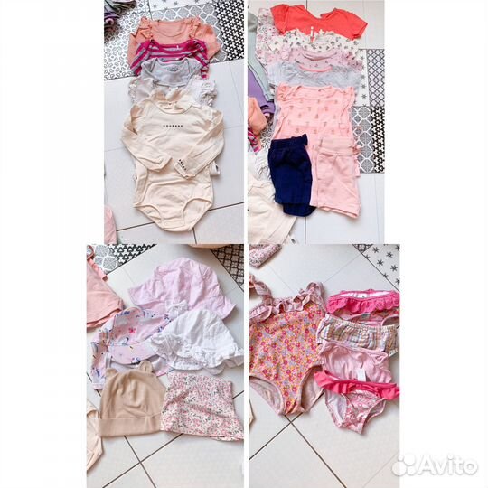 Пакет одежды на девочку 9-12 месяцев