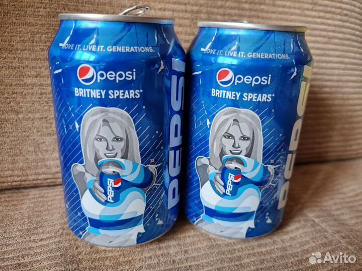 Коллекционные ретро банки Pepsi 8 штук