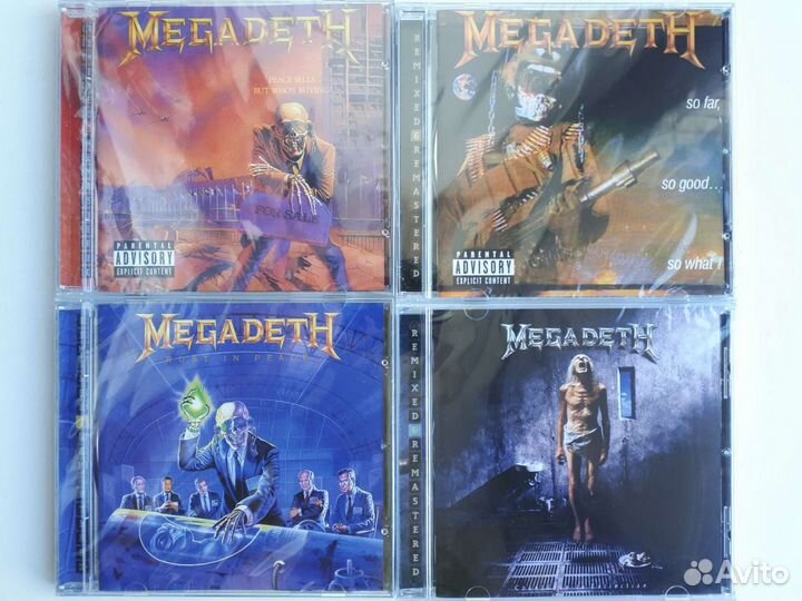 CD диски Metallica, Megadeth, Anthrax, Slayer