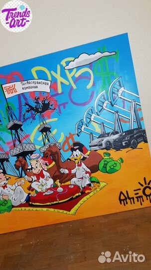 Картина Скрудж деньги Alec Monopoly копия арт