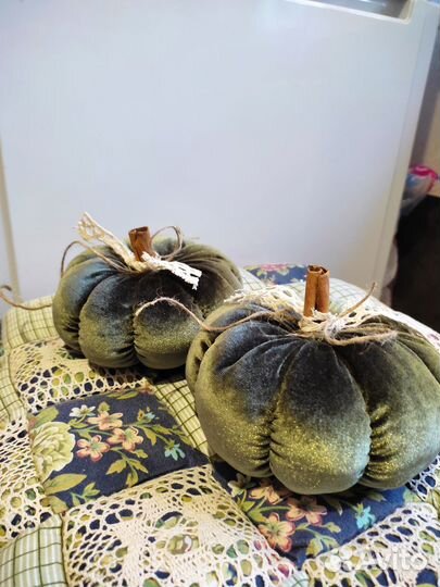 Тыква декоративная из ткани