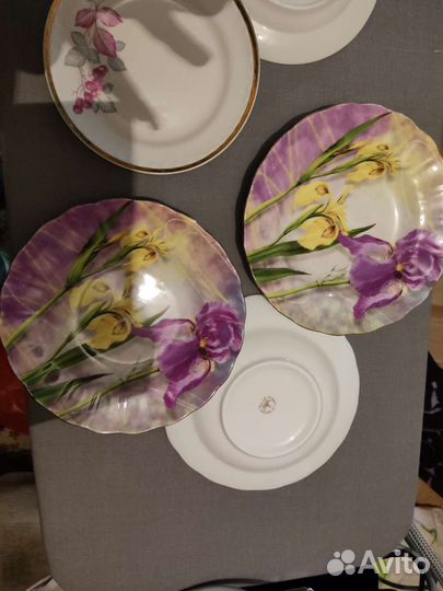 Тарелки СССР сервировочные гранёные стаканы