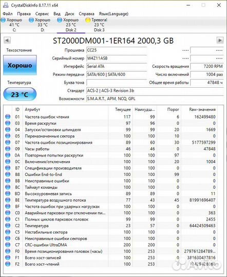 Жесткий диск Seagate Desktop HDD ST2000DM001
