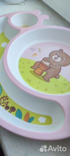 Детская бамбуковая посуда для кормления