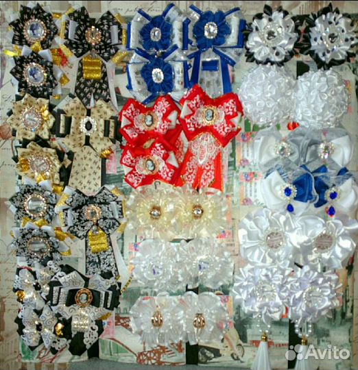 Комплект к школе пара бантиков+галстук