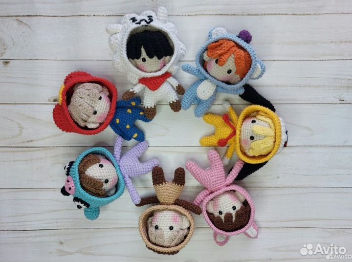 Вязаные игрушки BTS бтс