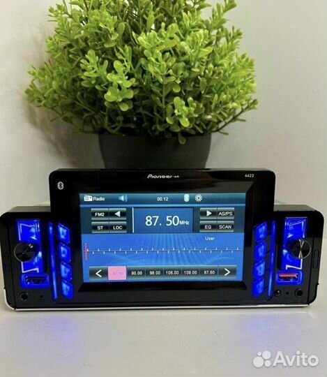 Магнитола pioneer-4422 1din Bluetooth