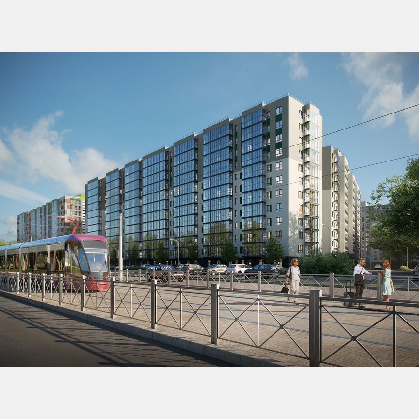 2-к. квартира, 56 м², 4/12 эт.