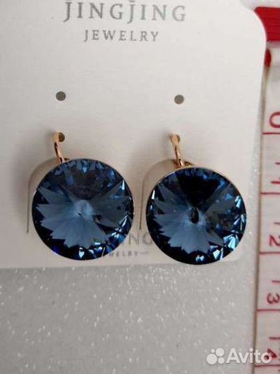 Серьги сваровски swarovski. Разные оттенки камней