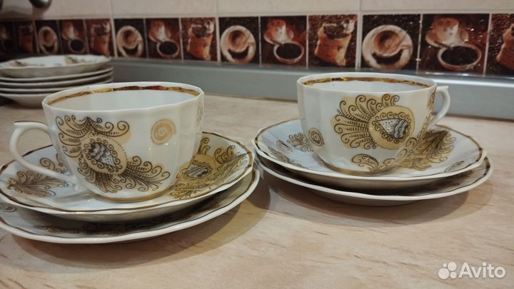 Сервиз Перо Жар -птицы Вербилки, попредметно