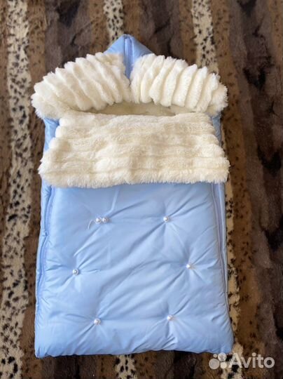 Конверт на выписку для мальчика зимний