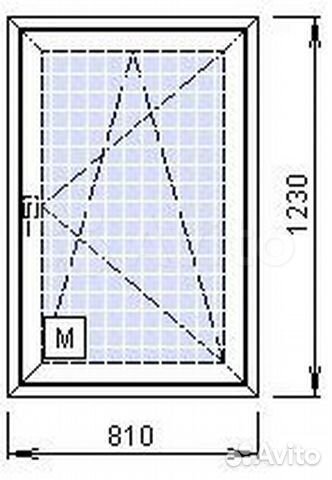 Пластиковое окно 810*1230мм
