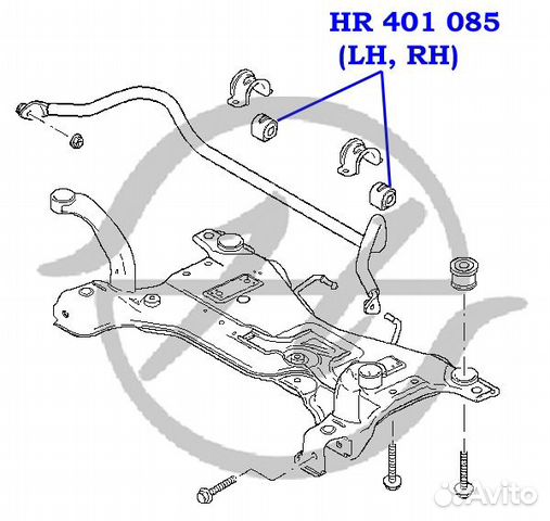 HR401085 Втулка стабилизатора передней подвески, внутренняя
