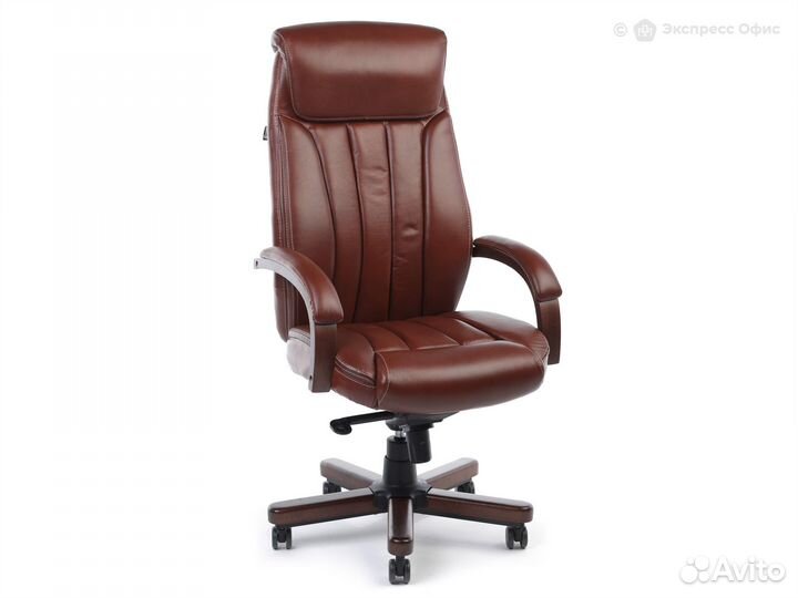 Кресло для руководителя Бюрократ T-9922walnut/chok