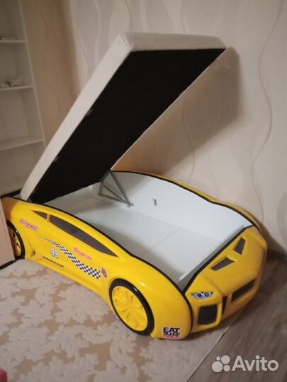 Кроватка машинка Ламба next (желтая)в наличии