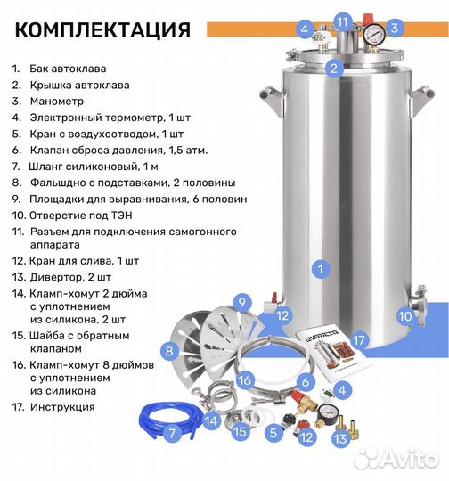 Автоклав 43 литра для тушенки и индукционная плита