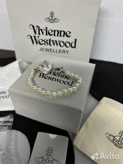 Жемчужный браслет сердце Vivienne Westwood