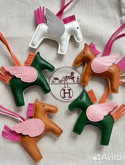 Брелок кожаный пегас Hermes