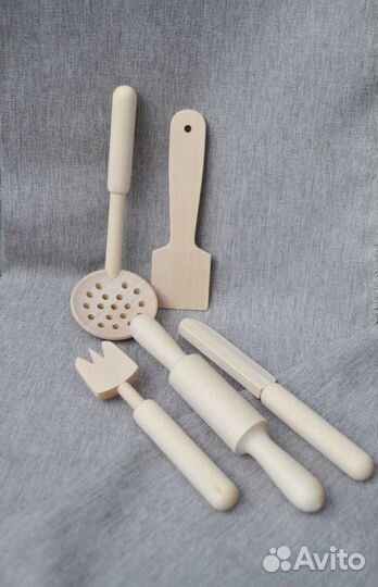 Детская деревянная посуда