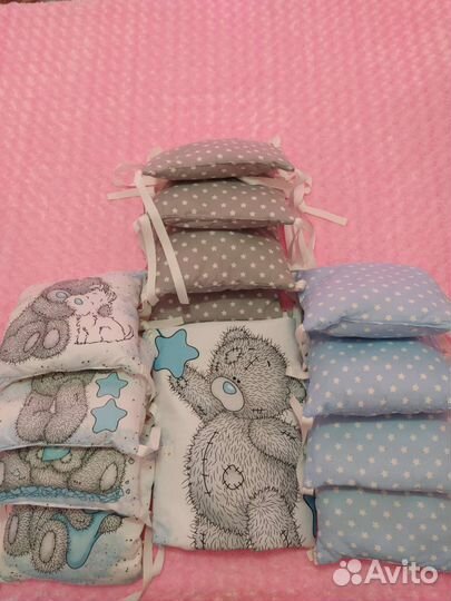 Бортики в кроватку(12 штук) + одеяло